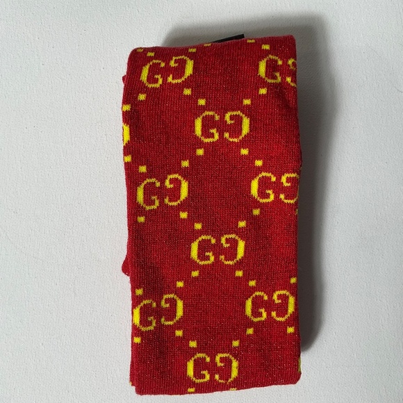 Gucci Red Sparkle Knee Socks L - Picture 2 of 2
